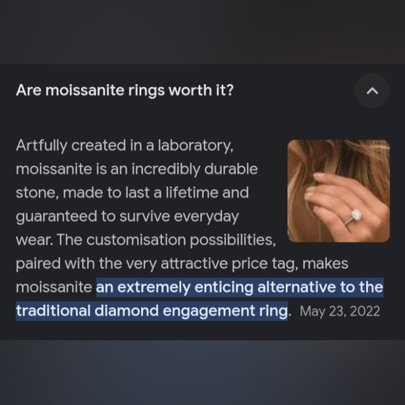 2ct Sterling Lab Grown Diamond Ring Size 7 - Picture 3 of 5